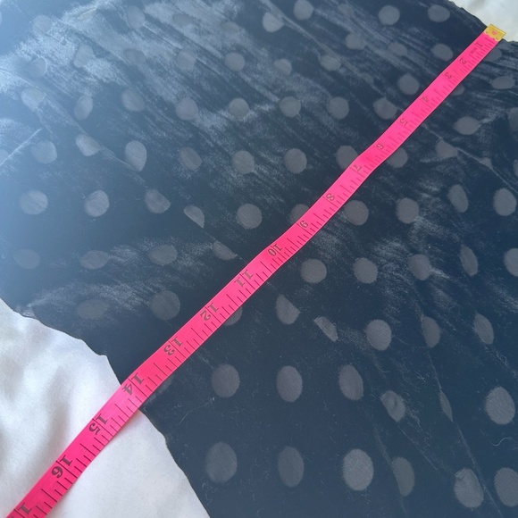 Y2K Ann Taylor Velvet Black Polka Dot Burnout Mini Dress Size 00 Small - Picture 8 of 8